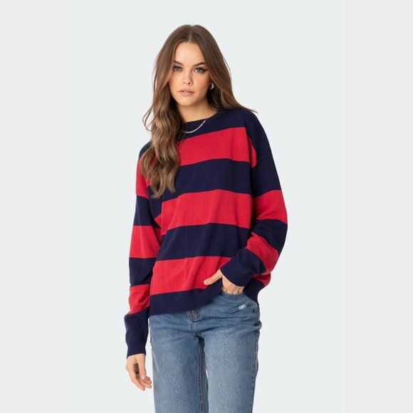 Edikted Logan Light Knit Oversized Sweater - Picture 3 of 11